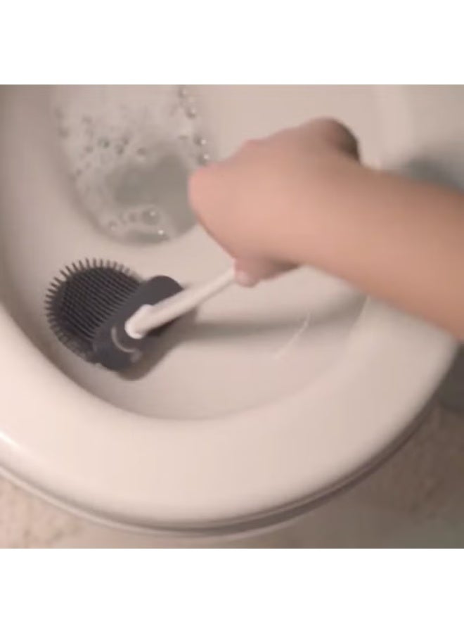 Hane216 Footed Silicone Toilet Brush Bathroom WC Cleaning Brush Silicone Bendable Brush Set - Image 3